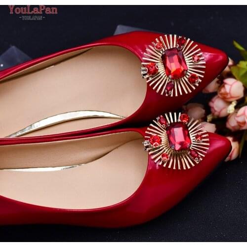 YouLaPan X45 Bridal Shoe Clips for Pumps Rhinestone Shoe Clips for Wedding Crystal Decorations Party Shoes Accessories