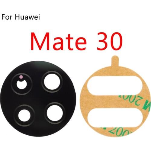 10set For Huawei Mate 20 Pro 30 Lite Rear Back Camera Glass Lens Cover with sticker Adhesive Tape Repair Spare Parts