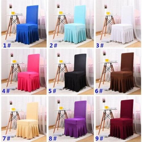 Wedding Party Chair Cover Restaurant Hotel Chair Cover Home Decor Seat Covers Spandex Stretch Banquet Plain Decoration