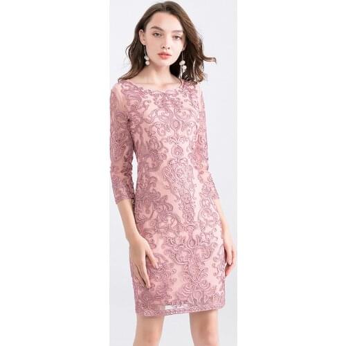 Office Embroidery Autumn dress 2021 new Superior quality Celebrities Women Party Dress Plus Size summer Flower Vintage dresses
