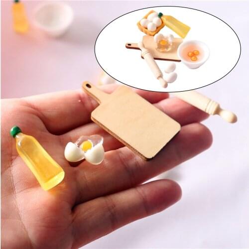 1:12 Scale Cute Rolling Pin Olive Oil Set Dollhouse Kitchen Furniture Toy