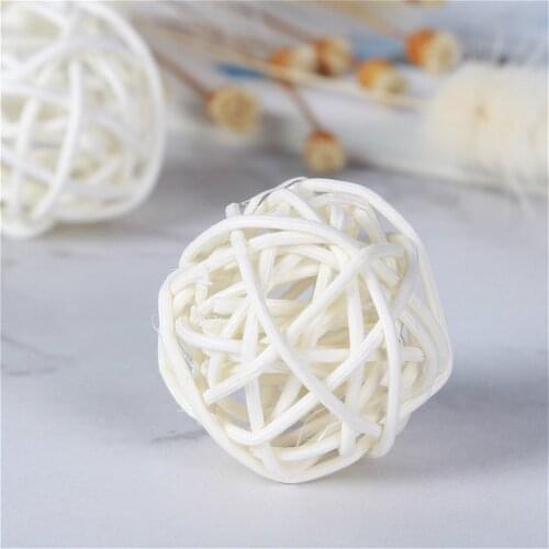 1pcs White Kawaii Rattan Ball Patio Garden Decorative Balls Christmas Ornament DIY Window Wedding Birthday Party Decoration