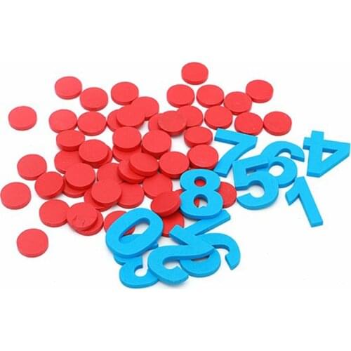 10pcs Blue Digital + 55pcs Red Counter Montessori Baby Number Figure Stick Mathematics Wooden Educational Kids Toys For Children