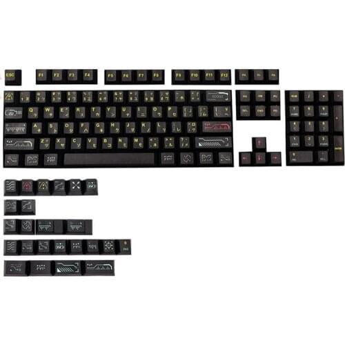 128 Keys/Set Awaken Keycap PBT 5 Side Dye Subbed Key Caps for MX Switch Mechanical Keyboard for Cherry Profile