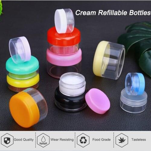 20pcs 5/10/15/20/30/50g Cream Lotion Refillable Bottles Skin Care Product Demo Cosmetics Mini Travel Portable Plastic Bottle Box
