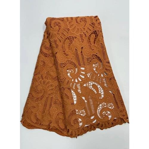 2021 High Quality African Guipure Lace Fabric Nigeria Water Soluble Square Rope Lace Fabric For Party Sewing R3956