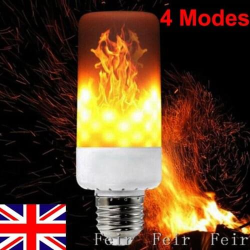 3 modes+Gravity Sensor Flame Lights E27 E26 E14 LED Flame Effect Fire Light Bulb 7W 9W Flickering Emulation Decor Lamp Creative
