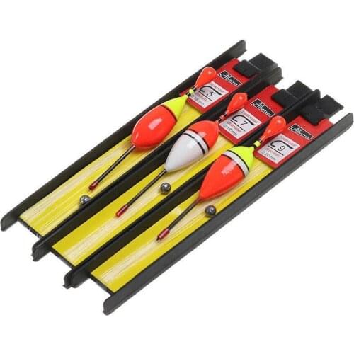 3pcs Vertical Fish Float Set Fish Hook Rock Fishing Line Fishing Combination Accessories Tackle Float Wheel E6G4