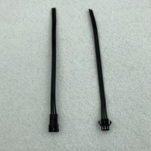 3PIN JST plug and socket,with 15cm long wire each,20AWG wire;all black wire