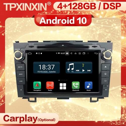 4+128G Carplay 2 Din Android Stereo Receiver For Honda CRV 2006 2007 2008 2009 2010 2011 Video Radio Auto Audio Player Head Unit