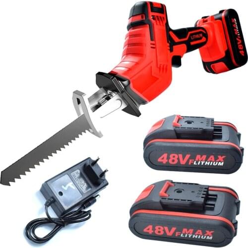 48VF Cordless Reciprocating Saw Adjustable Speed Electric Saw with lithium Battery