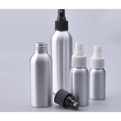 Free Ship 20 pcs/Lot 30ML 50ML 100ML 150 ML 250ML 500ML Makeup Bottle Aluminum Spray Bottle Atomizer Refillable Bottle JX003