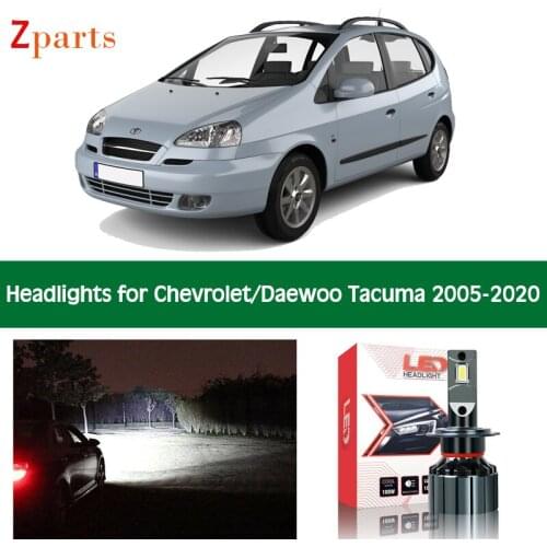 Car Bulbs For Chevrolet Daewoo Tacuma Rezzo 2005 - 2020 LED Headlight Headlamp Low High Beam Canbus 12V Auto Lights Accessories