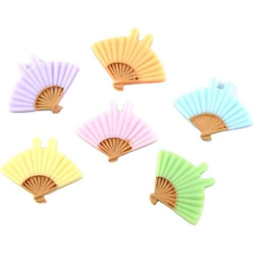 Free Shipping 20pcs 25*20mm Kawaii Fan Shape Resin Cabochons Ornament Accessories Embellishments Scrapbooking Button Patch 10pcs