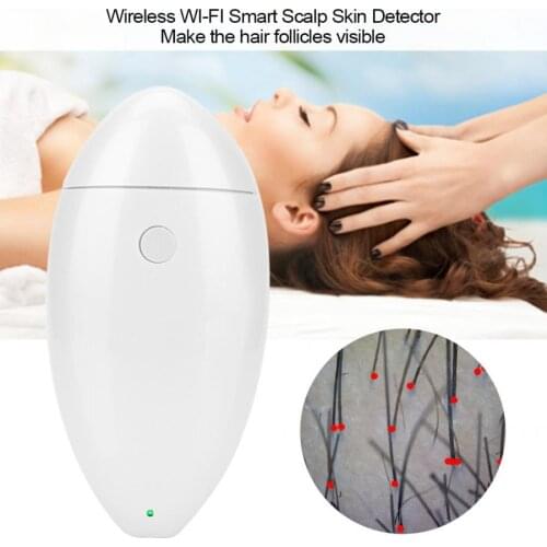 Wireless WIFI Hair Follicles Scalp Detector Digital Skin Analyzer Microscope Tool High Definition Skin Tester Adjustable EU Plug