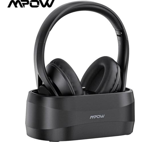 Mpow T20 Bluetooth 5.0 Wireless Headsets with Charge Base Dual Wireless Connection Headphone with Transmitter&25Hrs Playing Time