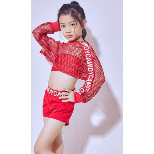 Children Jazz Dance Costumes Girls Hip-hop Modern Dance Party Suit Fashion Street Dance Costumes Performance Stagewear Outfits