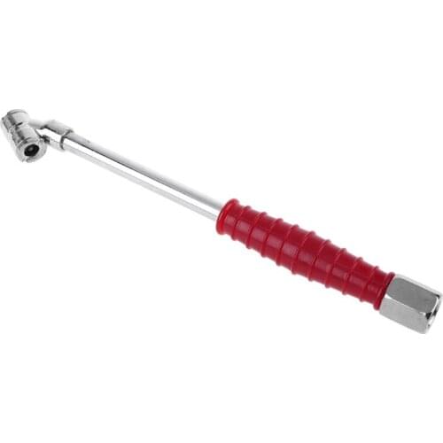 Dual Air Tire Chuck Head Tire Inflator Rod 1/4 Inch NPT with Handle for Car Truck Bus Tractor RV