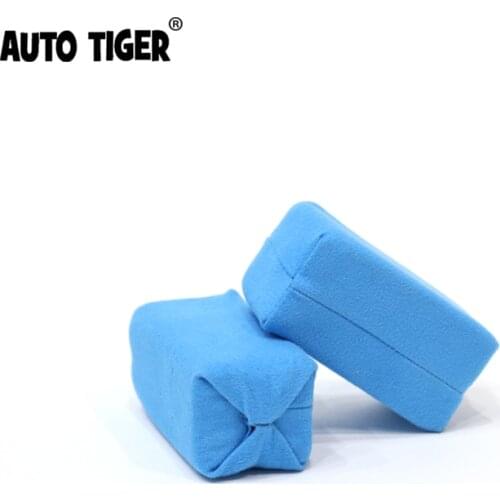 AUTO TIGER Blue 90mm Waxing applicator Ceramic coating sponge for car detailing