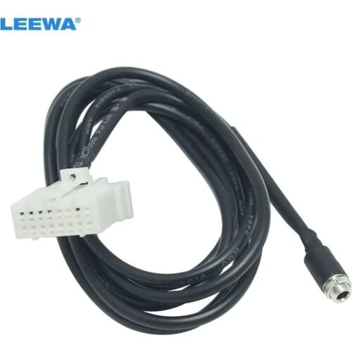 LEEWA 10X Car Female Jack AUX In Input interface Adapter Cable For Mazda 3 6 M3 M6 MX-5 RX8 Besturn B70 Audio Cable Data Wire