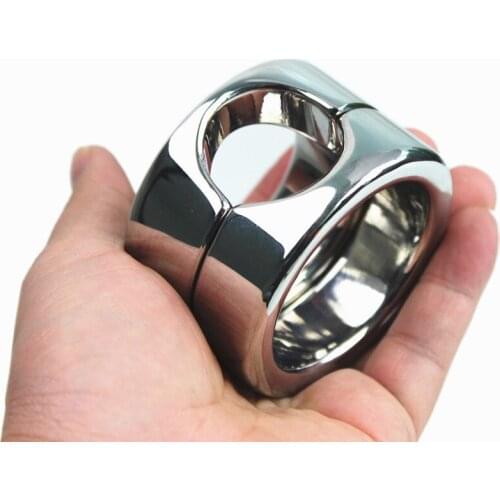 Stainless Steel Male Root Ring Scrotum Pendant Weight-bearing Scrotal Hole Bondage Penis Casing Sleeve Sex Toys for Men BB245