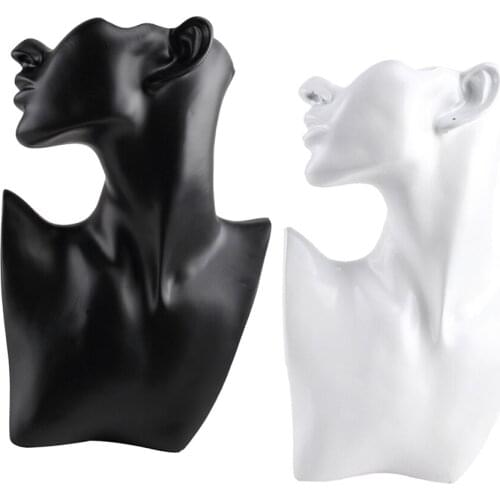 2pcs Elegant Necklace Display Mannequin Necklaces Display Bust Stand Rack Holder, Premium