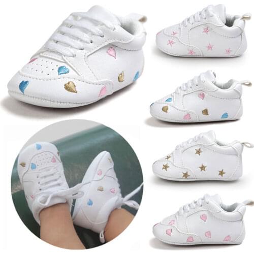 New brand newborn Baby Toddler Shoes Infant Boy Girl Soft Sole Fashion Kids sneakers Star Print 0-18 Month Prewalker Crib Shoes