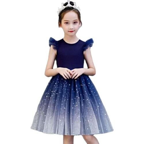 Summer Princess Dresses For Girls Kids Short Sleeve Party Dress Children Clothing 3-8 Years New Cute Fashion Baby Girl Vestidos