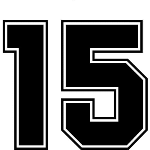 Hot Sell No. 15 Jersey KK Vinyl Anti- Car-Stickers and Decals Car Bodyes for Bodywork S Decoration KK15*14cm