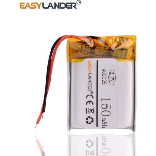402025 3.7V 150mAh lithium polymer li-Polymer Battery For mp3 player smart watch Bluetooth headphone headset DVR GPS AHB372026