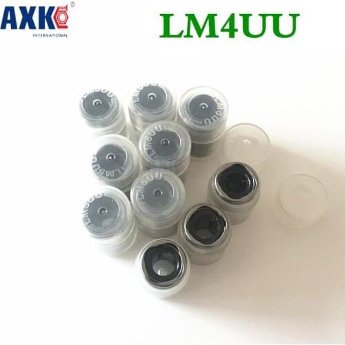 Lm4uu 4mmx8mmx12mm 4mm Linear Ball Bearing Bush Bushing For 4mm Rod Round Shaft 10 Pcs