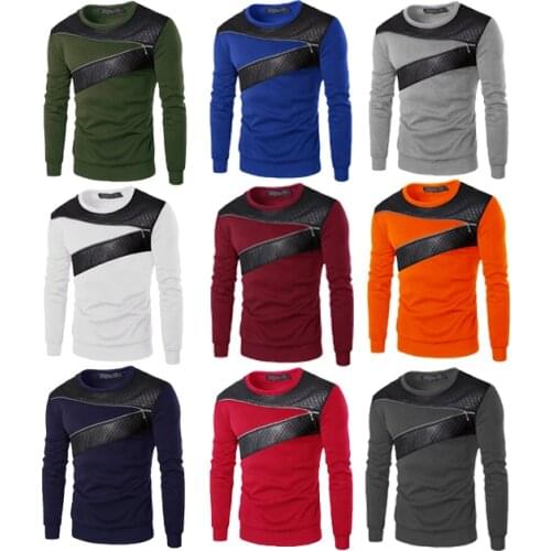 Mens brand new stitching style fashion zipper decoration autumn/winter hoodies in Asian sizes streetwear supreme hoodie XXXL