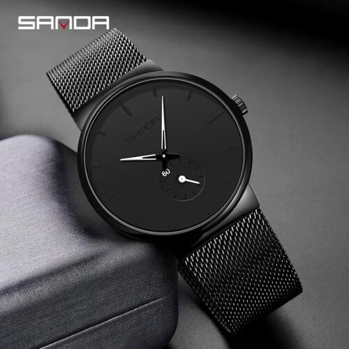 BASID Top Brand Luxury Waterproof Quartz Watch Casual Fashion Mesh Steel For Men and Women