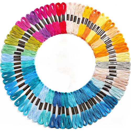 Embroidery Thread 447 Colors Embroidery Floss Cross Stitch Kit Premium Rainbow Embroidery DIY Threads Crafts Cotton Sewing Skein