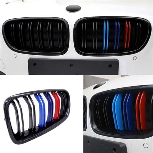 1 Pair New Car Racing Grill Front Kidney Grilles M Color 1 Line 2 Line For BMW F30 F31 F35 320i 328i 335i 2012-2015 2016 2017