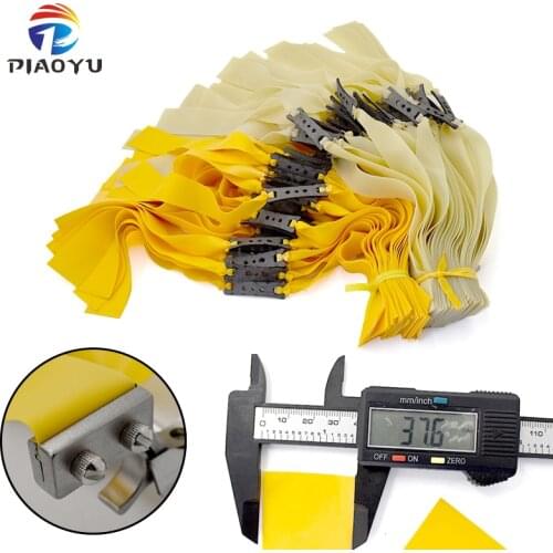 3/6/9pcs Yellow Plain Widened Rubber Band Natural Rubber High-power Big Bow Head Slingshot Rubber Band Hunting Accessories