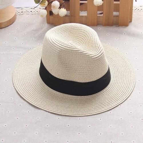 Sun hat wide brim summer hats for women anti-uv straw hat floppy foldable beach sea chapeau