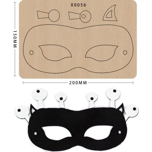 Scrapbooking Diy Halloween Facemask Wood Die Cut Leather Dies Handmade Crafts Making Decor Supplies Dies Template
