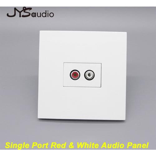 Standard 86 Type Single Port Red & White Audio Panel Wall Plate Socket Keystone Faceplate AV Lotus Socket Audio Multimedia Panel