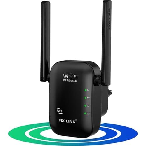 Original PIXLINK WiFi Routers Amplifier Pro 300Mbps Network Expander Repeater Power Extender Roteador 2 Antenna Home Office