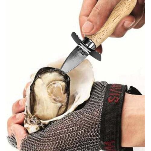 Stainless Steel Oyster Knife Oyster Prying Tool Seafood Clams and Scallops Cameo Shell Opener Shelling Tool