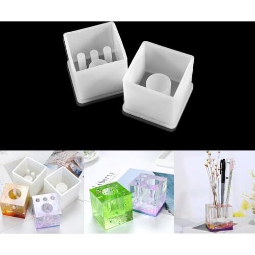 Vase Crystal Epoxy Resin Mold Dried Flowers Plant Pot Silicone Mould Pen Holder Mold DIY Crafts Home Decorations Casting Tools
