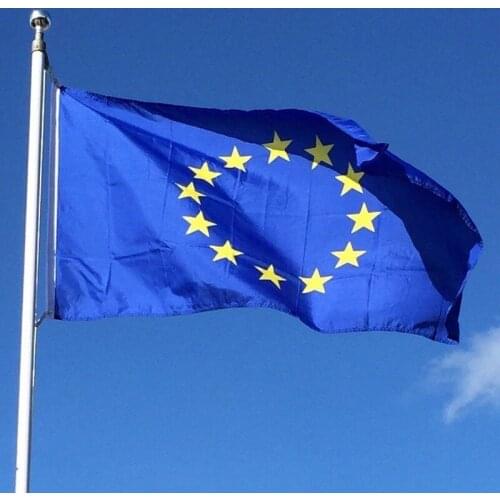 Top Grand Standard Polyester Eu European Union Flag Banner Blue Decor With Metal Grommets Polyester Flying Flag Drop Shipping