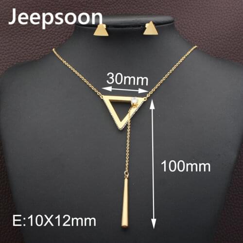 Fashion Jewelry Gold Color Style Stainless Steel Jewelry pendant + Earrings Sets for women&girls SEWFBPCA