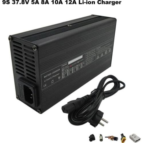 450W Output 37.8V 10A 5A charger 33.3V ebike scooter lithium battery 32.4V 10A Charger for 33.3V 9S Electric Bike Battery