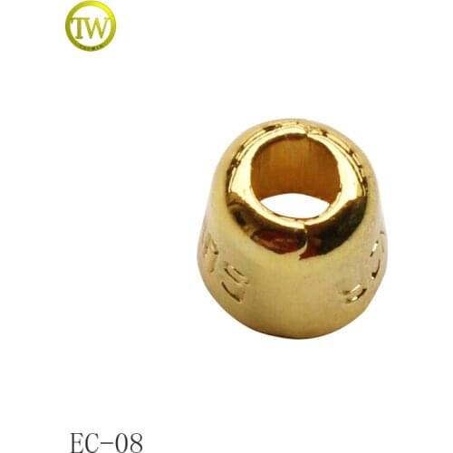 Yellow gold color custom rope metal cord end for swimwear