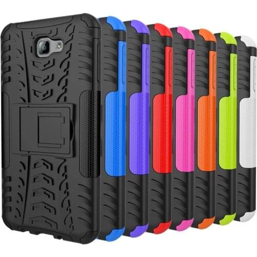 100pcs/lot Free shipping 2 in 1 Comb Armor Hybrid TPU+PC Hard Cover Stand Case For Samsung J2 prime J5 prime J7 prime A8 2016