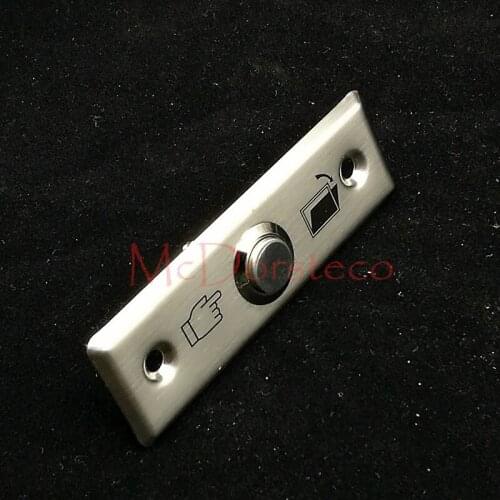 2 PCS Stainless Steel Exit Push Button Door Exit Button Exit System Door Push Button Biometric Access Control System