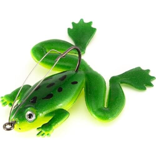2pcs/lot 6cm Pesca Fishing Lure Artificial Fishing Silicone Bait Frog Lure with Hook Soft Fishing Frog Lures fishing tackle