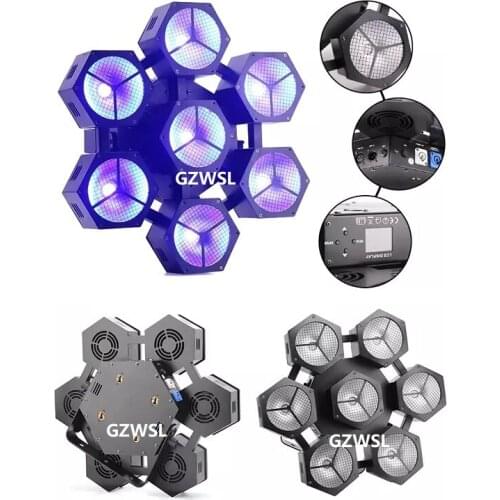 2pcs/lot 7X40W RGBW Strobe Light Wash Stage Lighting Snow Petals Dj Equipment for Party Night Club background
